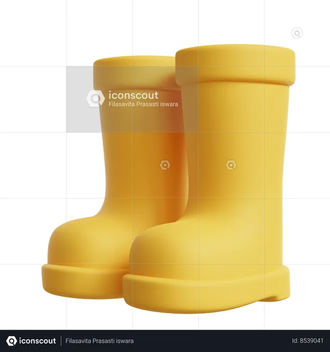 Bota de chuva  3D Icon