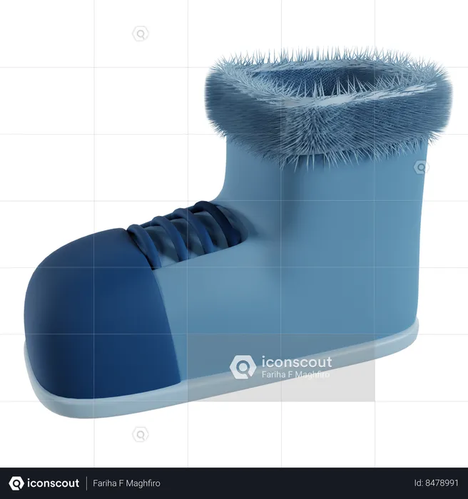 Bota de inverno gelada  3D Icon