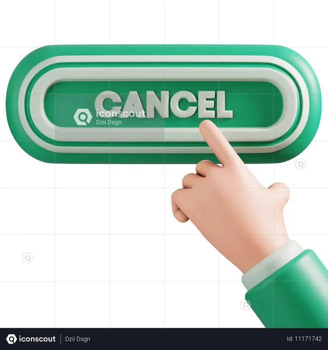Botão cancelar  3D Icon