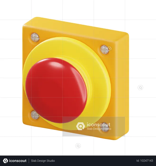 Botão de alarme  3D Icon