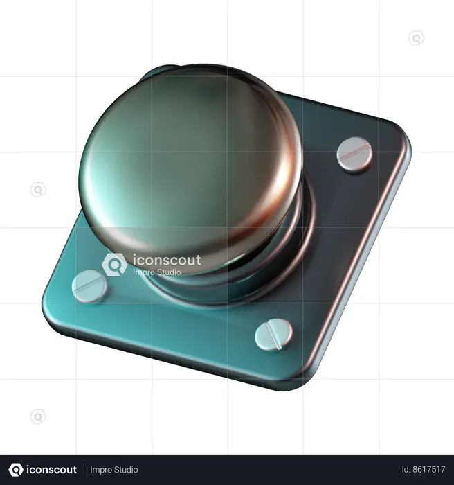 Botão de alerta  3D Icon