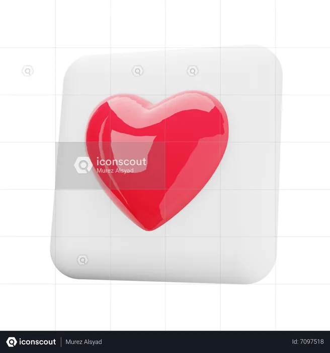 Botão de amor  3D Icon