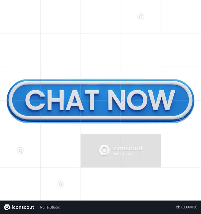 Botão de bate-papo agora  3D Icon