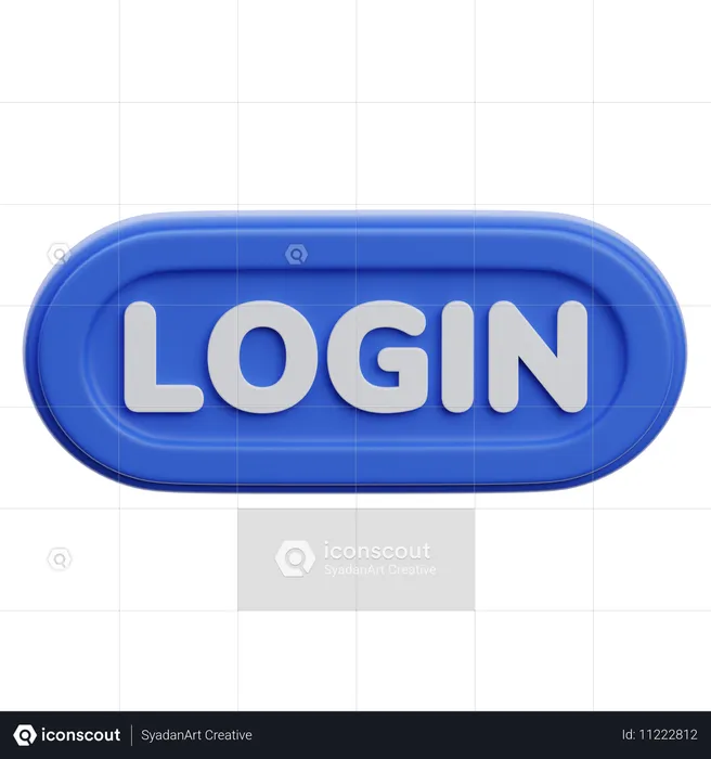 Botão de login  3D Icon