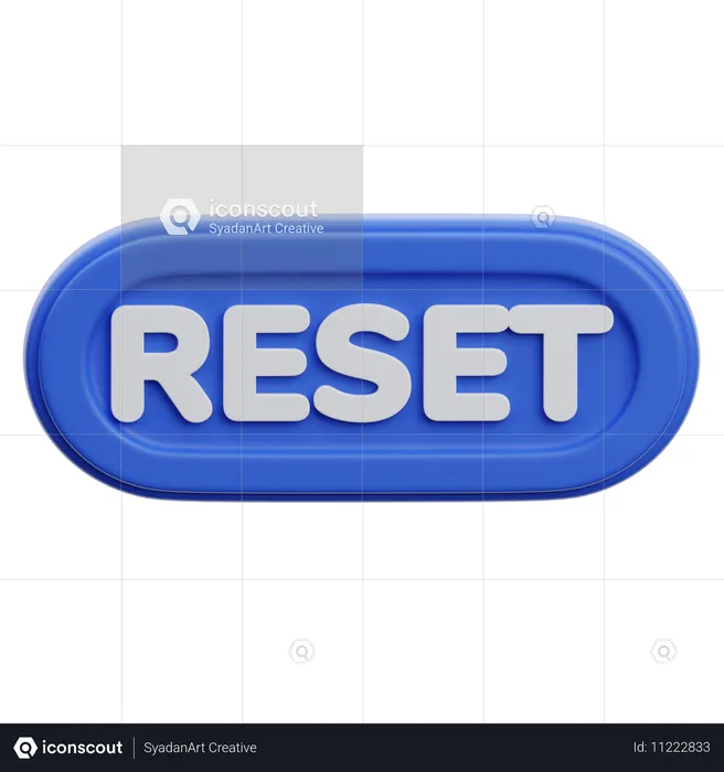 Botão de reset  3D Icon