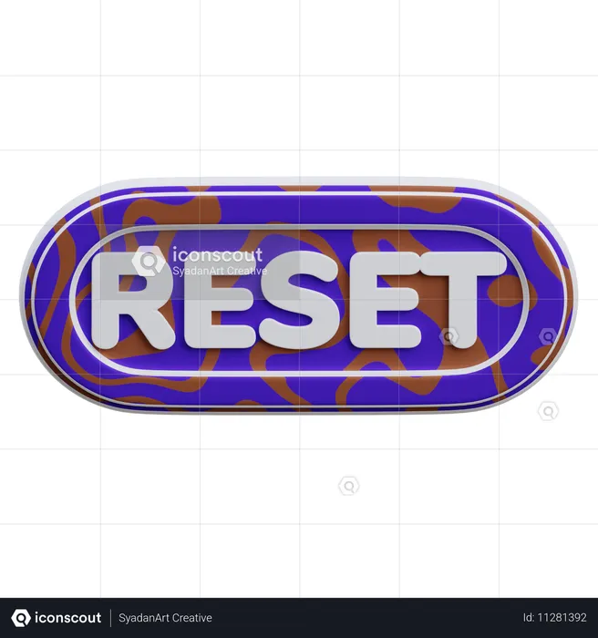 Botão de reset  3D Icon