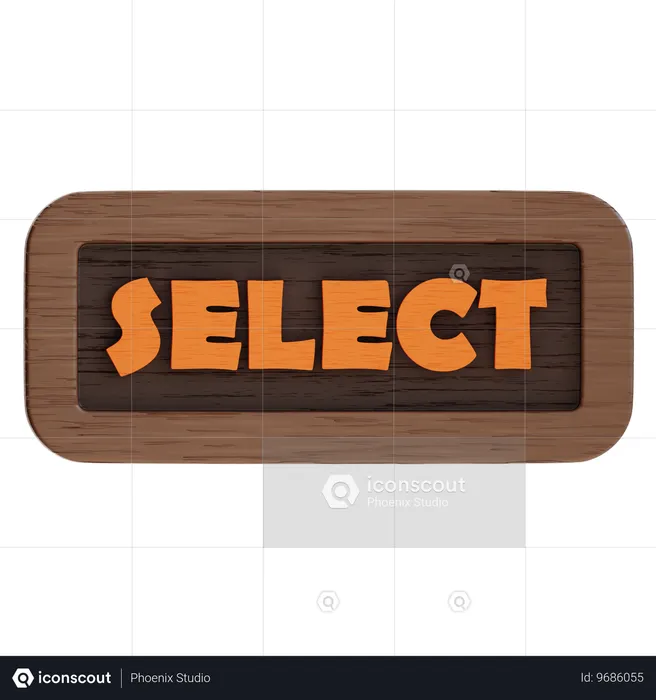 Botão de seleção  3D Icon