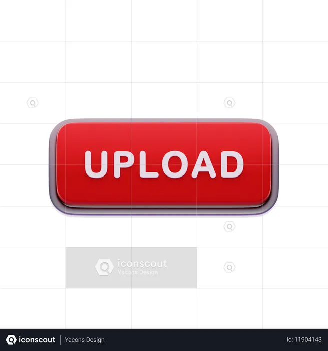 Botão de upload  3D Icon