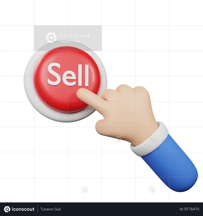 Botão de venda  3D Icon