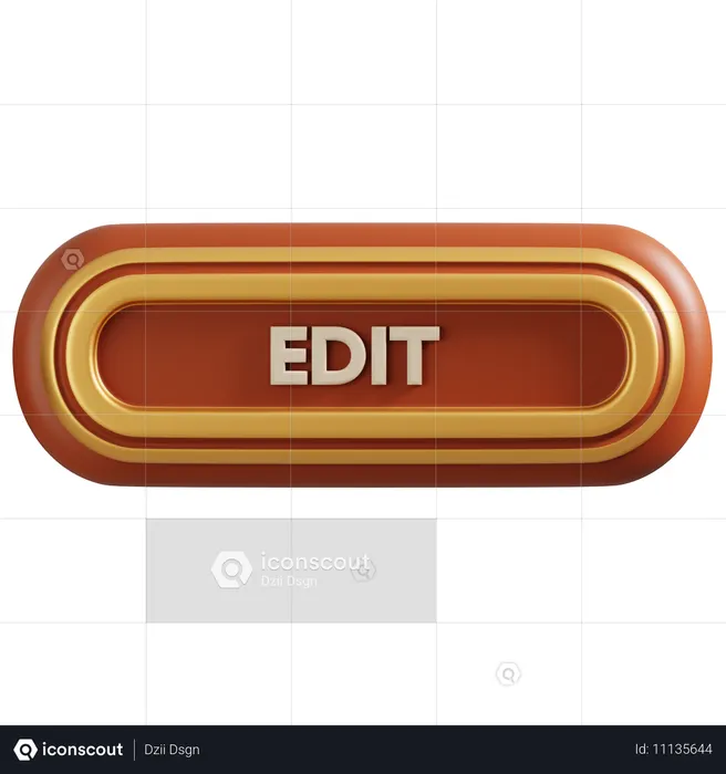 Botão editar  3D Icon
