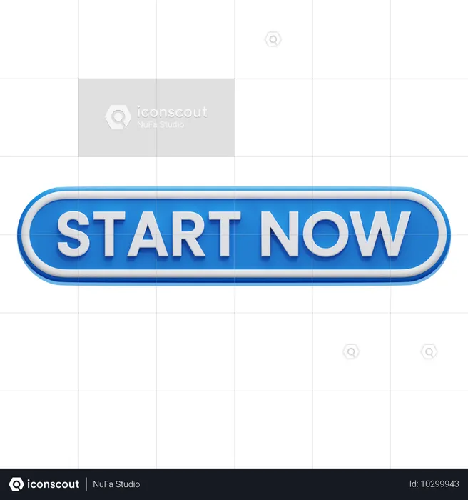 Botão começar agora  3D Icon