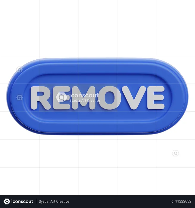 Botão remover  3D Icon