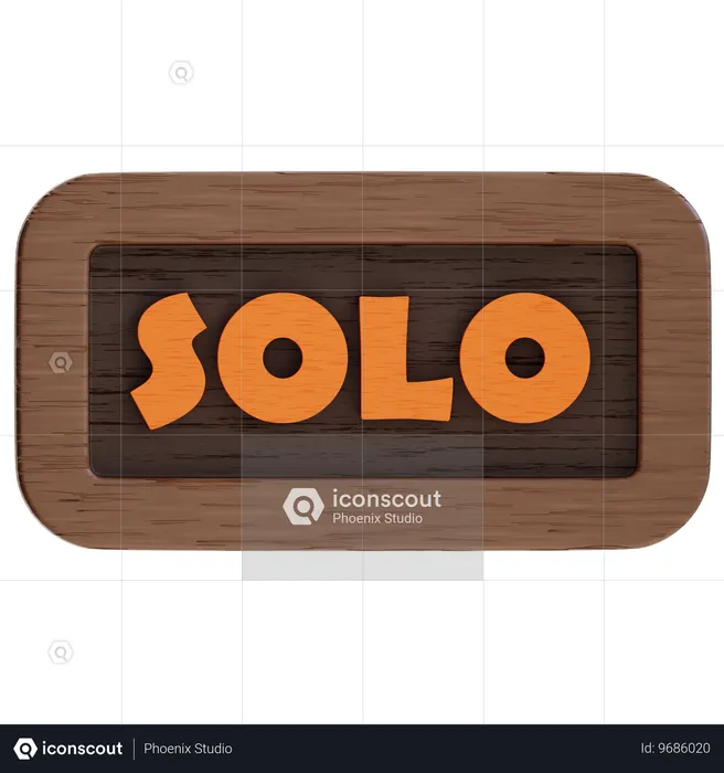 Botão solo  3D Icon