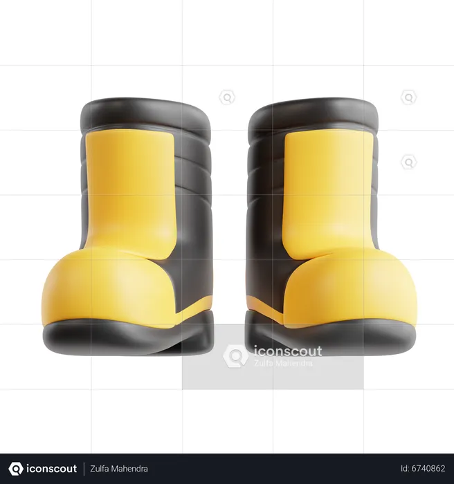 Botas de bombeiro  3D Icon