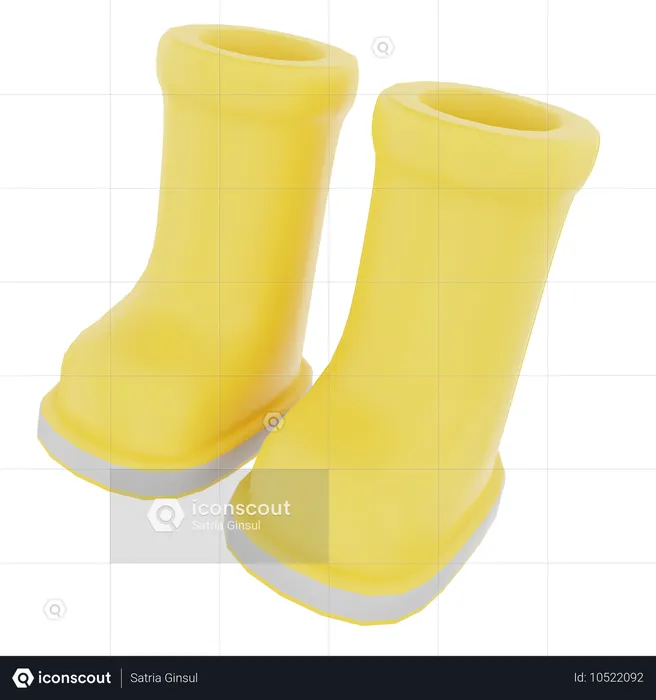 Botas de construccion  3D Icon