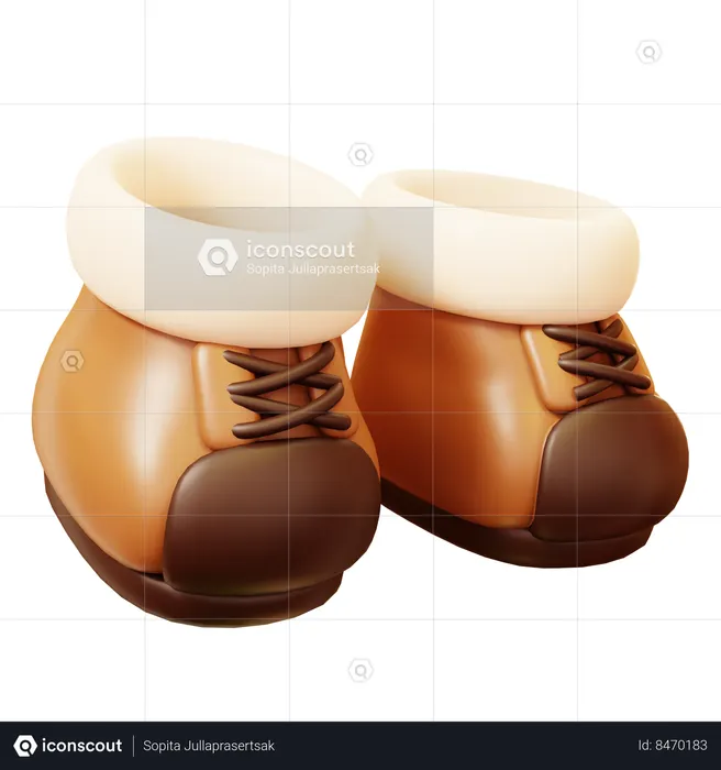 Botas de inverno  3D Icon