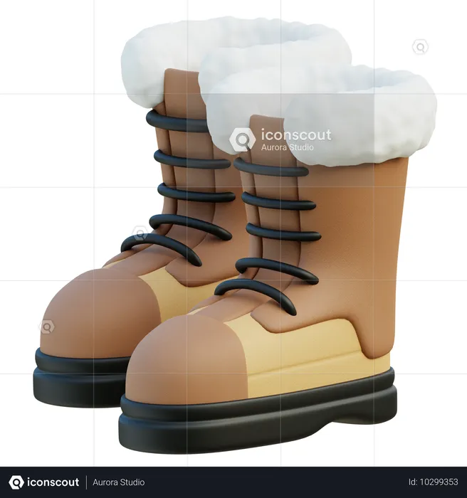 Botas de inverno  3D Icon