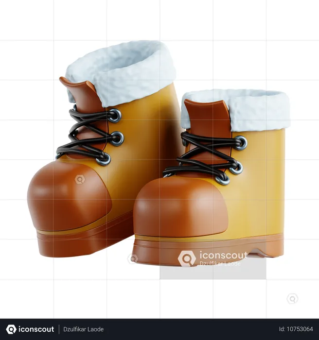 Botas de invierno  3D Icon