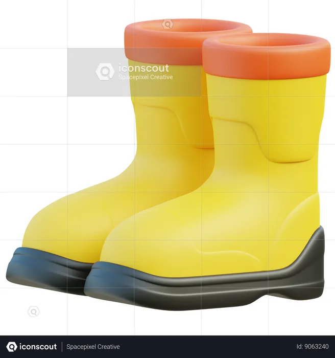 Botas de lluvia  3D Icon