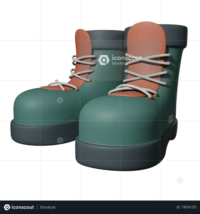 Botas de montaña  3D Icon