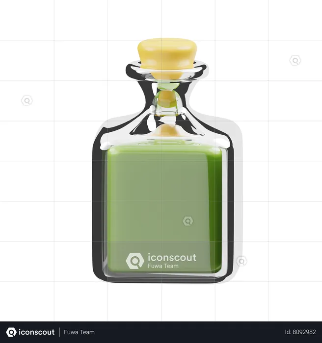 Botella de aceite de oliva  3D Icon