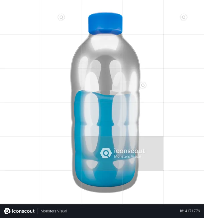 Botella de agua  3D Illustration