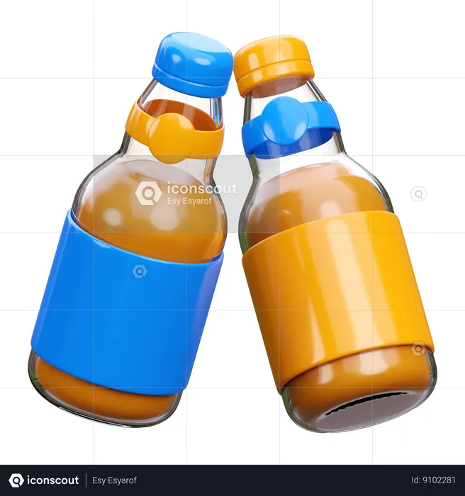 Botella de cerveza  3D Icon