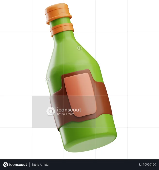 Botella de cerveza  3D Icon