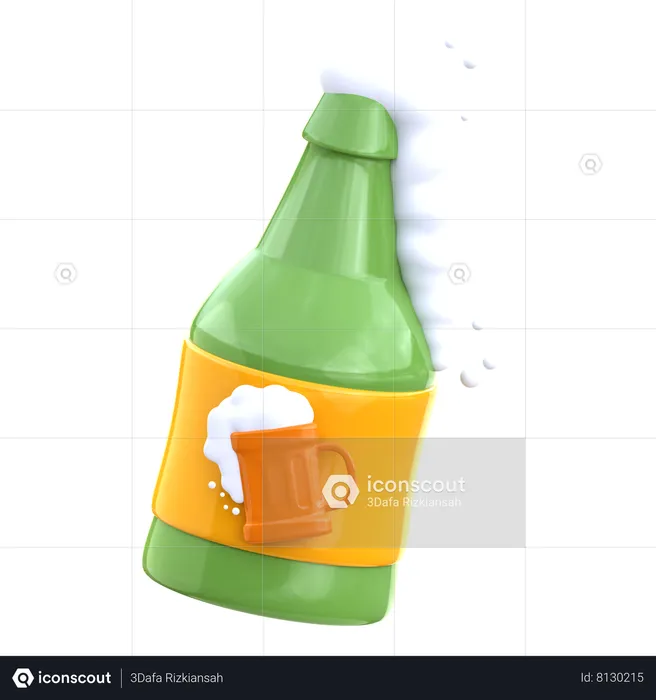 Botella de cerveza  3D Icon