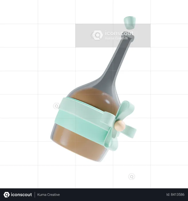 Botella de champagne  3D Icon