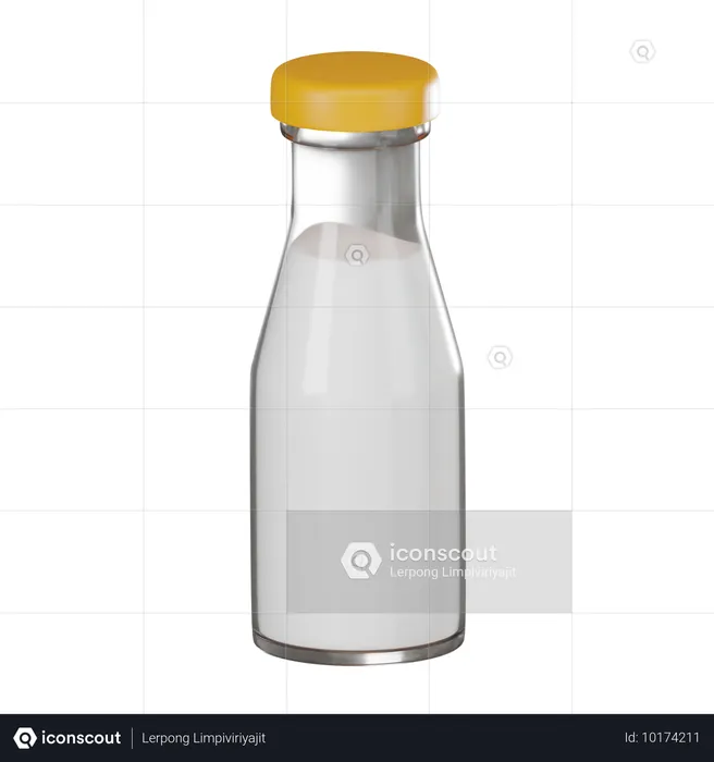 Botella de leche  3D Icon