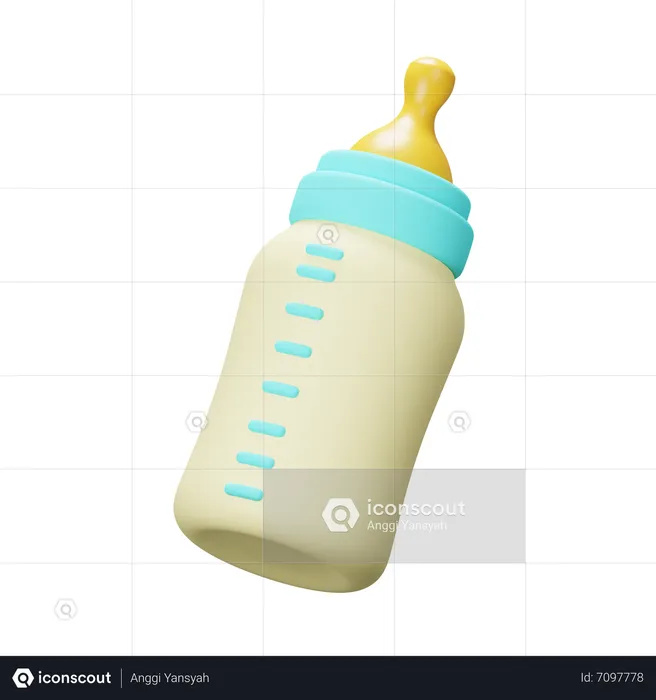 Botella de leche  3D Icon