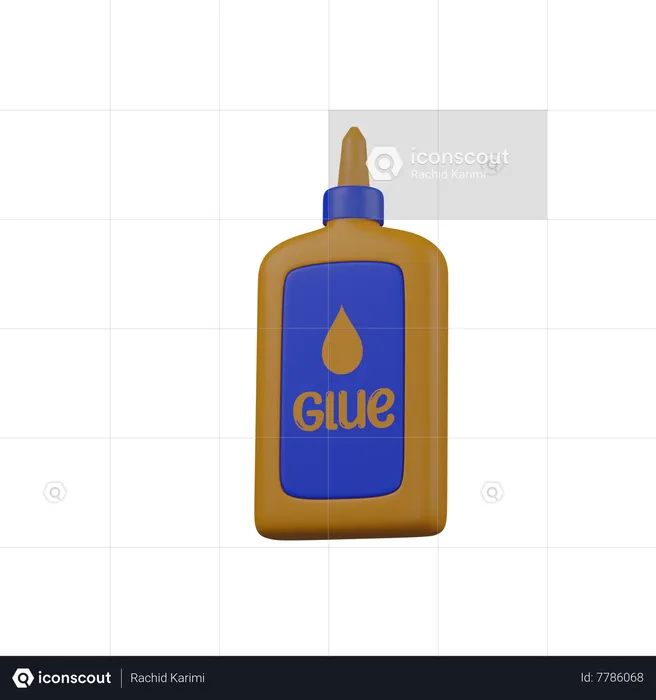 Botella de pegamento  3D Icon