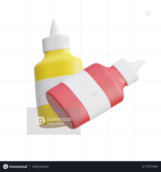 Botella de salsa  3D Icon