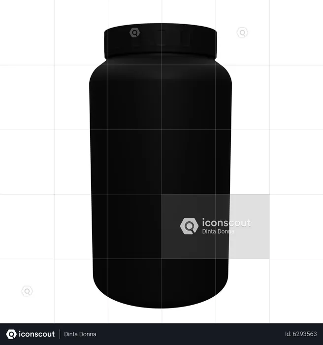 Botella de suplemento  3D Icon