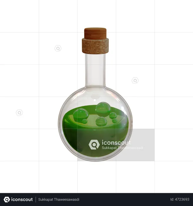 Botella de veneno  3D Illustration