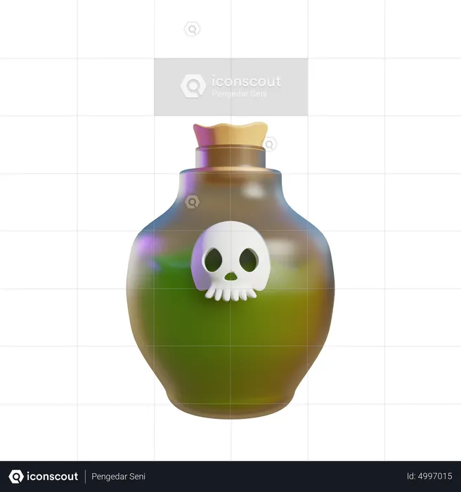 Botella de veneno  3D Icon