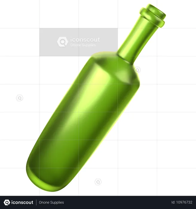 Botella de vidrio  3D Icon