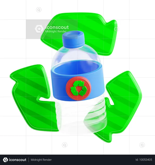 Reciclaje de botellas ecológicas  3D Icon