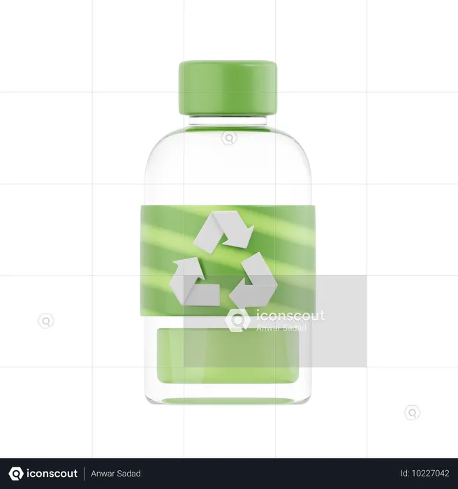 Reciclar botella  3D Icon