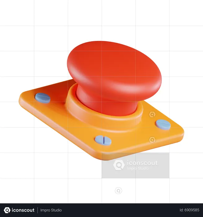 Botón de alerta  3D Icon