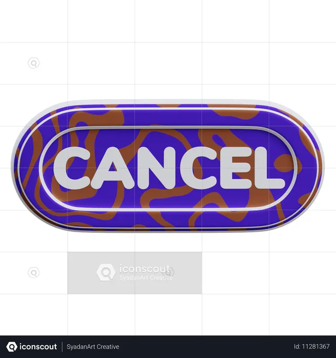 Botón cancelar  3D Icon