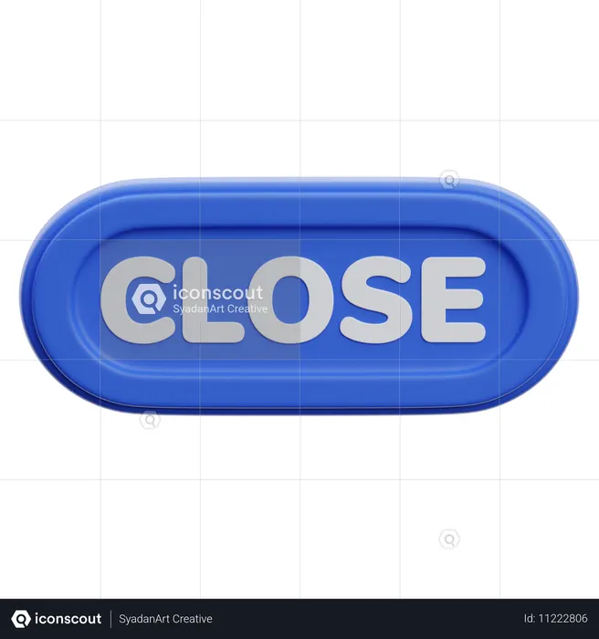 Botón cerrar  3D Icon