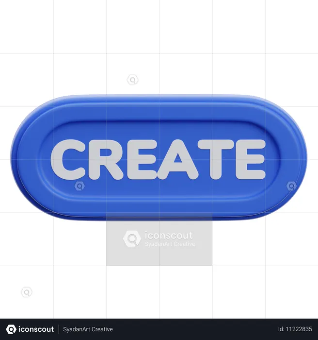 Botón crear  3D Icon