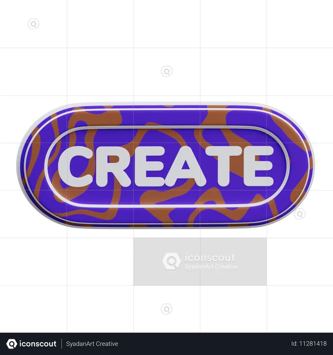 Botón crear  3D Icon