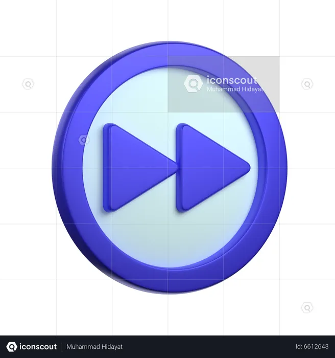 Botón de avance rápido  3D Icon