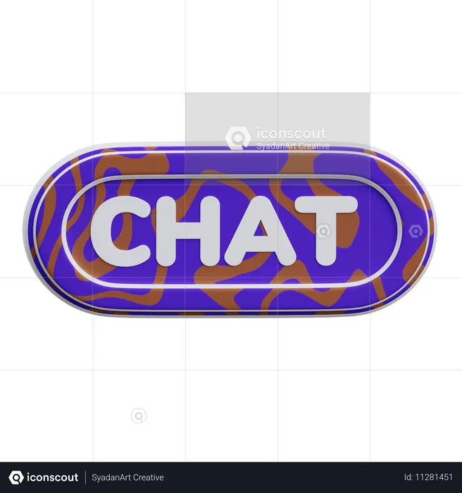 Botón de chat  3D Icon