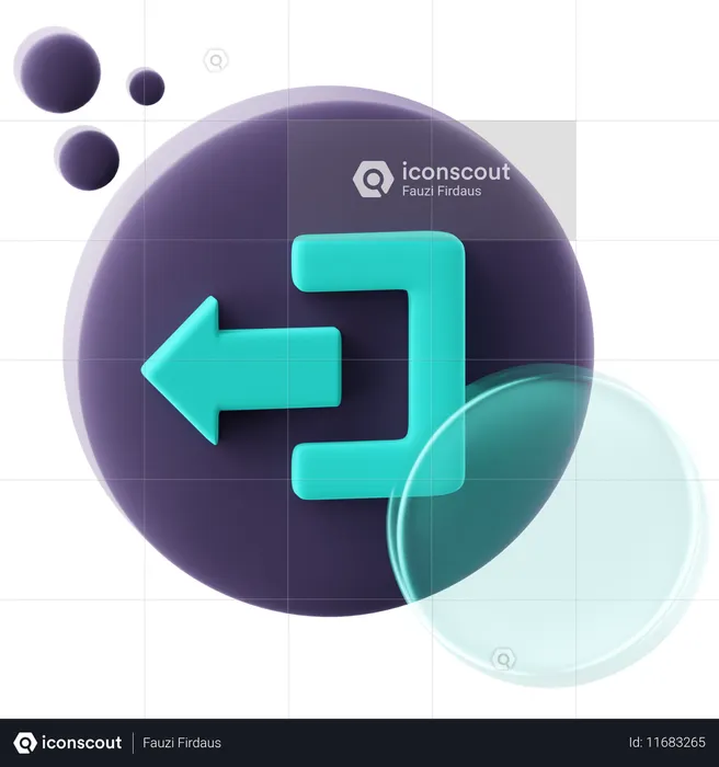 Botón Cerrar sesión  3D Icon