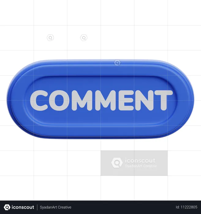 Botón de comentario  3D Icon