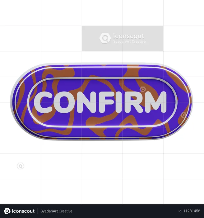 Botón de confirmación  3D Icon